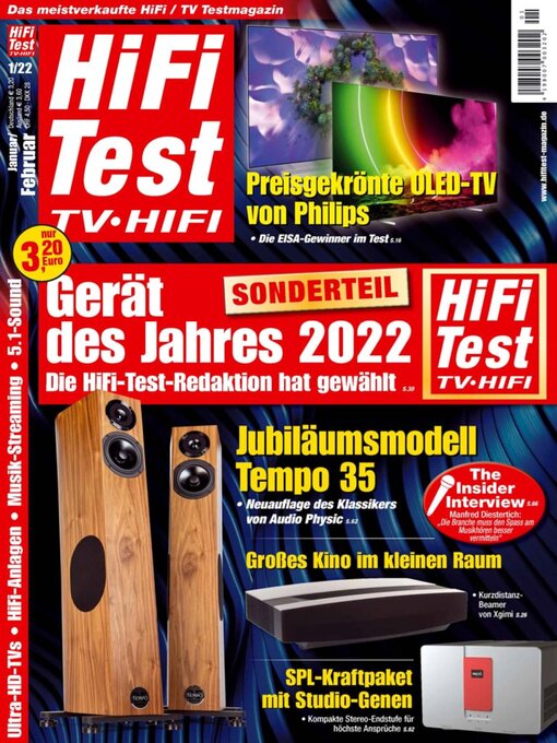 Cover image for HIFI TEST TV HIFI: Jan 01 2022